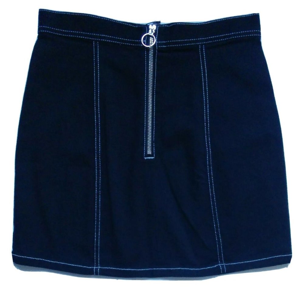 Revolve BB Dakota - Black Stretchy Denim Skirt - 4